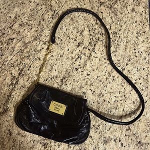 COOGI Black Evening Bag with Gold Chain Strap - Can Carry as a clutch as well